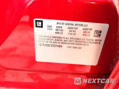 Zdjęcie 12 z 12 samochodu: 2012 CHEVROLET CRUZE ECO VIN:1G1PJ5SC1C7211454 - miniatura