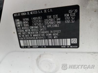 Zdjęcie 14 z 14 samochodu: 2020 HONDA HR-V EX VIN:3CZRU5H50LM709421 - miniatura