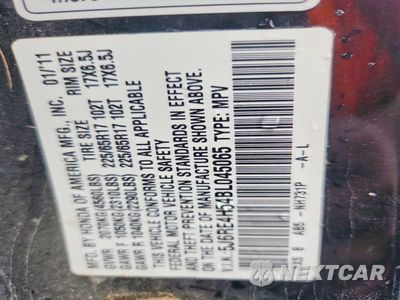 Zdjęcie 13 z 13 samochodu: 2011 HONDA CR-V EX VIN:5J6RE4H54BL045065 - miniatura