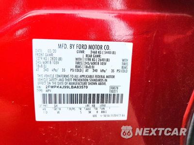 Zdjęcie 13 z 13 samochodu: 2020 FORD EDGE SEL VIN:2FMPK4J99LBA83570 - miniatura