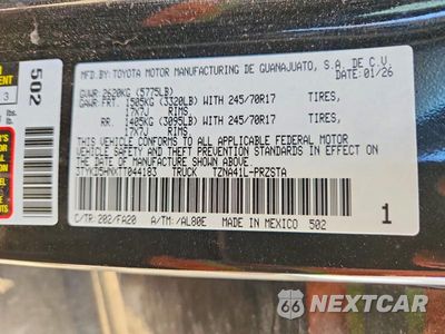 Zdjęcie 12 z 12 samochodu: 2026 TOYOTA TACOMA SR VIN:3TYKD5HNXTT044183 - miniatura