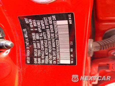 Zdjęcie 12 z 12 samochodu: 2017 HONDA CIVIC SPORT TOURING VIN:SHHFK7H91HU423228 - miniatura