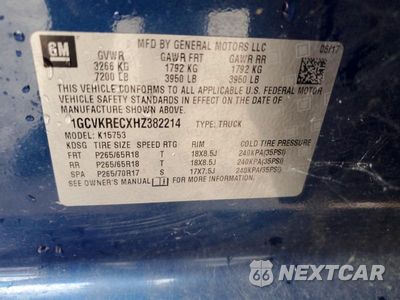 Zdjęcie 12 z 12 samochodu: 2017 CHEVROLET SILVERADO K1500 LT VIN:1GCVKRECXHZ382214 - miniatura