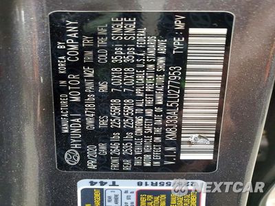 Zdjęcie 14 z 14 samochodu: 2020 HYUNDAI TUCSON LIMITED VIN:KM8J33AL5LU277953 - miniatura