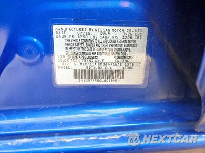 Zdjęcie 12 z 12 samochodu: 2016 NISSAN VERSA 1.6 SV VIN:3N1CN7AP2GL805842 - miniatura