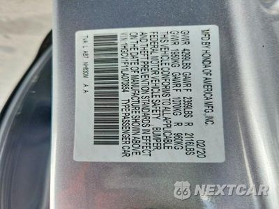 Zdjęcie 12 z 12 samochodu: 2020 HONDA ACCORD LX VIN:1HGCV1F11LA070854 - miniatura