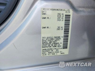 Zdjęcie 12 z 12 samochodu: 2019 NISSAN ALTIMA SL VIN:1N4BL4EV0KC241754 - miniatura