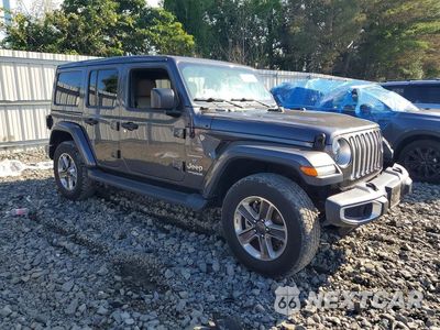 Czwarte zdjęcie samochodu z boku: 2020 JEEP WRANGLER UNLIMITED SAHARA VIN:1C4HJXEN0LW335399 - miniatura