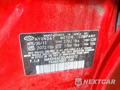 Zdjęcie 12 z 12 samochodu: 2013 HYUNDAI ELANTRA GLS VIN:KMHDH4AE5DU864872 - miniatura