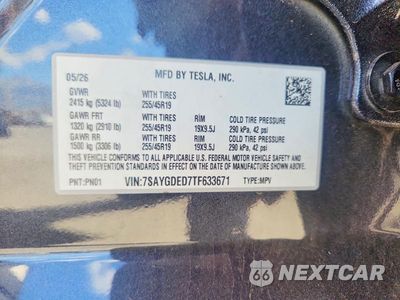 Zdjęcie 14 z 14 samochodu: 2026 TESLA MODEL Y VIN:7SAYGDED7TF633671 - miniatura