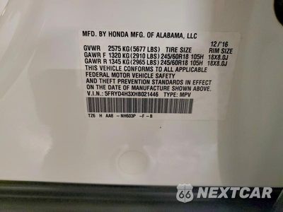 Zdjęcie 13 z 13 samochodu: 2017 ACURA MDX VIN:5FRYD4H3XHB021446 - miniatura
