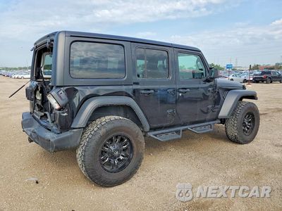 Trzecie zdjęcie samochodu z tyłu: 2021 JEEP WRANGLER UNLIMITED SPORT VIN:1C4HJXDG1MW801135 - miniatura