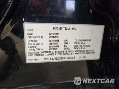 Zdjęcie 14 z 14 samochodu: 2021 TESLA MODEL Y VIN:5YJYGDEE0MF080269 - miniatura