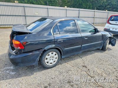 Trzecie zdjęcie samochodu z tyłu: 2000 HONDA CIVIC LX VIN:JHMEJ667XYS002699 - miniatura