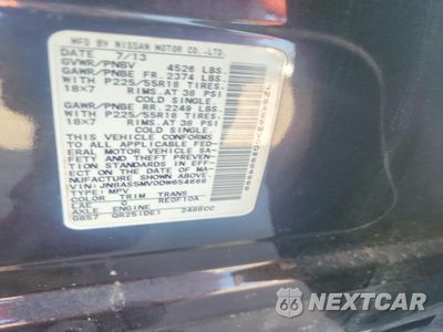 Zdjęcie 14 z 14 samochodu: 2013 NISSAN ROGUE S VIN:JN8AS5MV0DW654666 - miniatura