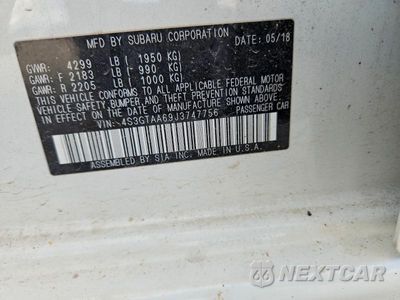 Zdjęcie 12 z 12 samochodu: 2018 SUBARU IMPREZA VIN:4S3GTAA69J3747756 - miniatura