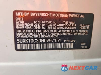 Zdjęcie 13 z 13 samochodu: 2017 BMW X5 XDR40E VIN:5UXKT0C30H0V97151 - miniatura
