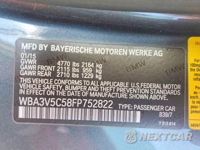 Zdjęcie 12 z 12 samochodu: 2015 BMW 428 I VIN:WBA3V5C58FP752822 - miniatura