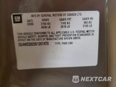 Zdjęcie 12 z 12 samochodu: 2006 BUICK LACROSSE CX VIN:2G4WC582361267470 - miniatura