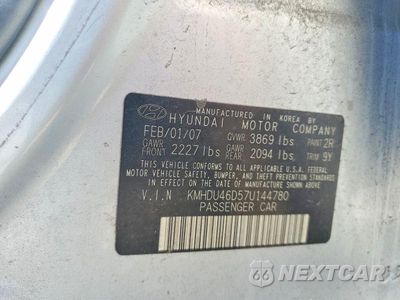 Zdjęcie 12 z 12 samochodu: 2007 HYUNDAI ELANTRA GLS VIN:KMHDU46D57U144780 - miniatura