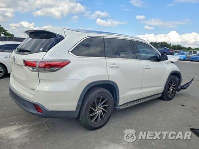 Trzecie zdjęcie samochodu z tyłu: 2015 TOYOTA HIGHLANDER XLE VIN:5TDKKRFH6FS079622 - miniatura