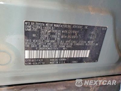 Zdjęcie 14 z 14 samochodu: 2021 TOYOTA RAV4 HYBRID XLE VIN:4T3R6RFV3MU011914 - miniatura