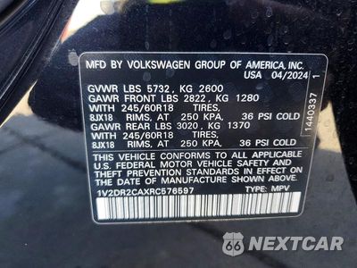 Zdjęcie 13 z 13 samochodu: 2024 VOLKSWAGEN ATLAS SE VIN:1V2DR2CAXRC576597 - miniatura
