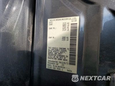 Zdjęcie 12 z 12 samochodu: 2019 NISSAN MAXIMA 3.5 SV VIN:1N4AA6AV3KC365925 - miniatura