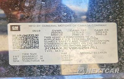 Zdjęcie 13 z 13 samochodu: 2019 CHEVROLET EQUINOX LT VIN:2GNAXJEV8K6294761 - miniatura