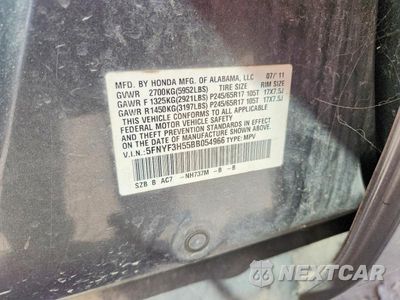 Zdjęcie 12 z 12 samochodu: 2011 HONDA PILOT EXL VIN:5FNYF3H55BB054966 - miniatura