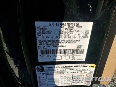 Zdjęcie 12 z 12 samochodu: 2013 FORD F150 SUPERCREW VIN:1FTFW1ET9DKD23734 - miniatura