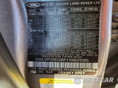 Zdjęcie 12 z 12 samochodu: 2015 LAND ROVER RANGE ROVER EVOQUE PURE PLUS VIN:SALVP2BG8FH982595 - miniatura