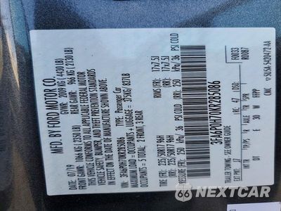 Zdjęcie 12 z 12 samochodu: 2019 FORD FUSION SE VIN:3FA6P0H70KR285086 - miniatura
