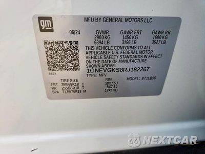 Zdjęcie 13 z 13 samochodu: 2024 CHEVROLET TRAVERSE LT VIN:1GNEVGKS8RJ182267 - miniatura