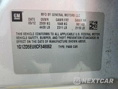 Zdjęcie 13 z 13 samochodu: 2012 CHEVROLET MALIBU 2LT VIN:1G1ZD5EU8CF348062 - miniatura