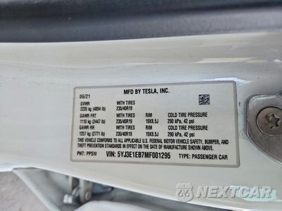 Zdjęcie 12 z 12 samochodu: 2021 TESLA MODEL 3 VIN:5YJ3E1EB7MF001295 - miniatura