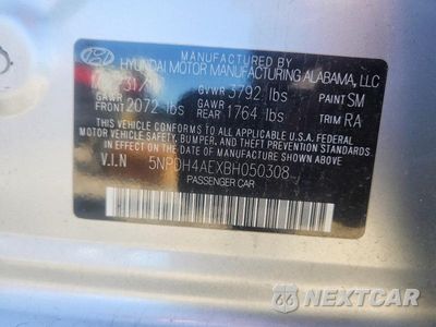 Zdjęcie 13 z 13 samochodu: 2011 HYUNDAI ELANTRA GLS VIN:5NPDH4AEXBH050308 - miniatura