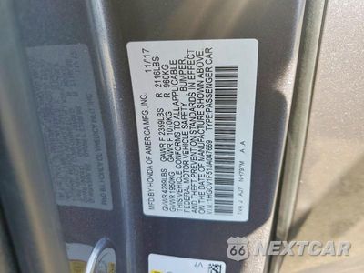 Zdjęcie 12 z 12 samochodu: 2018 HONDA ACCORD EXL VIN:1HGCV1F51JA047669 - miniatura