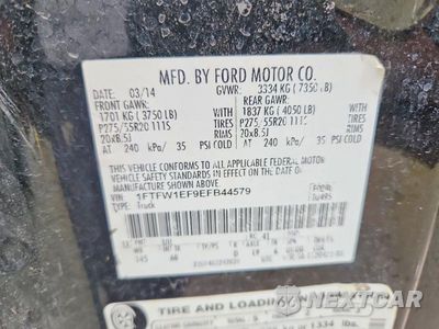 Zdjęcie 12 z 12 samochodu: 2014 FORD F150 SUPERCREW VIN:1FTFW1EF9EFB44579 - miniatura