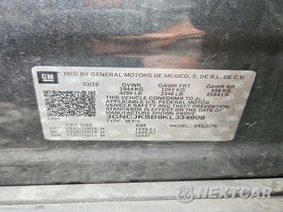 Zdjęcie 13 z 13 samochodu: 2019 CHEVROLET TRAX LS VIN:3GNCJKSB8KL334908 - miniatura