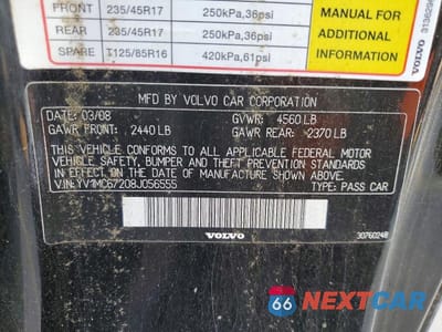 Zdjęcie 12 z 12 samochodu: 2008 VOLVO C70 T5 VIN:YV1MC67208J056555 - miniatura