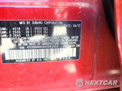 Zdjęcie 12 z 12 samochodu: 2017 SUBARU LEGACY 2.5I LIMITED VIN:4S3BNAN64H3063903 - miniatura