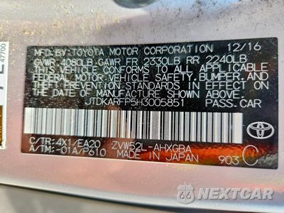 Zdjęcie 12 z 12 samochodu: 2017 TOYOTA PRIUS PRIME ADVANCED VIN:JTDKARFP5H3005851 - miniatura