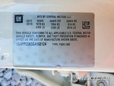 Zdjęcie 13 z 13 samochodu: 2016 BUICK VERANO VIN:1G4PP5SK5G4168124 - miniatura