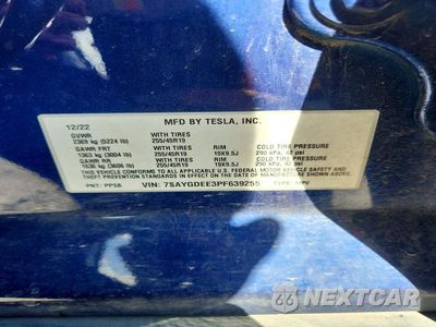 Zdjęcie 14 z 14 samochodu: 2023 TESLA MODEL Y VIN:7SAYGDEE3PF639255 - miniatura