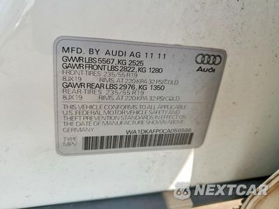 Zdjęcie 12 z 12 samochodu: 2012 AUDI Q5 PREMIUM PLUS VIN:WA1DKAFP0CA056566 - miniatura