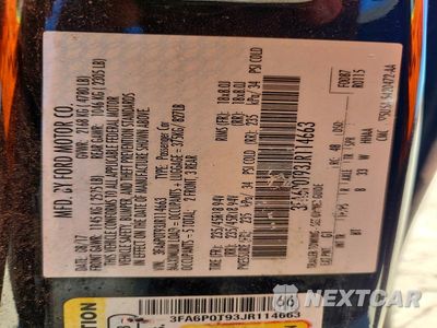 Zdjęcie 12 z 12 samochodu: 2018 FORD FUSION SE VIN:3FA6P0T93JR114663 - miniatura