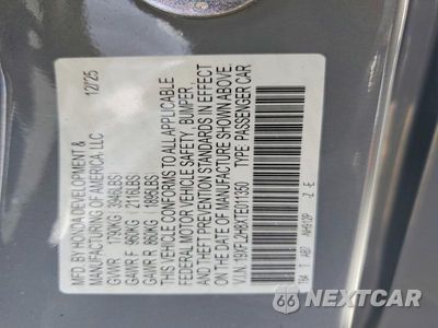 Zdjęcie 12 z 12 samochodu: 2026 HONDA CIVIC SPORT VIN:19XFL2H8XTE011350 - miniatura