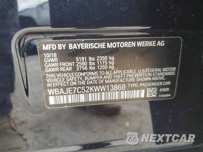 Zdjęcie 13 z 13 samochodu: 2019 BMW 540 XI VIN:WBAJE7C52KWW13868 - miniatura