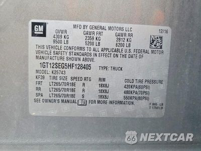 Zdjęcie 12 z 12 samochodu: 2017 GMC SIERRA K2500 SLE VIN:1GT12SEG5HF128405 - miniatura